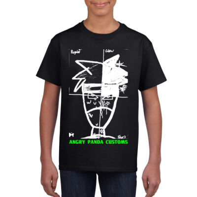 Angry Panda Emotions White Washout Youth Thumbnail