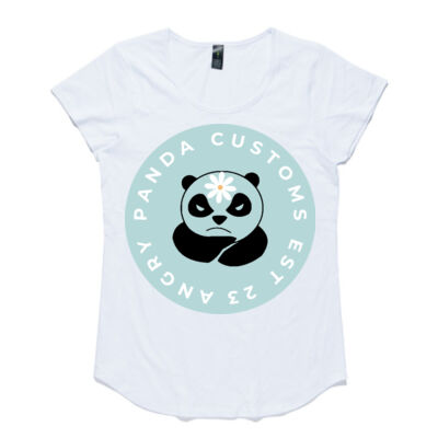 Angry Panda Flower Womens Scoop Tee Thumbnail
